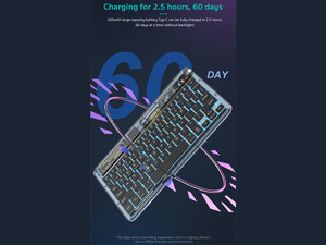 کیبورد بی سیم کریستالی کوتتسی Coteetci Bluetooth Crystal keyboard 84008