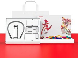 پک هدیه شارژر، هندزفری بلوتوث، هولدر و پاوربانک رسی Recci RGB-N10 big gift box