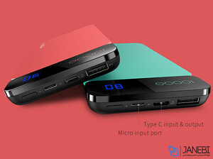 پاور بانک راک Rockspace P39 Power Bank with Digital Display 10000mAh