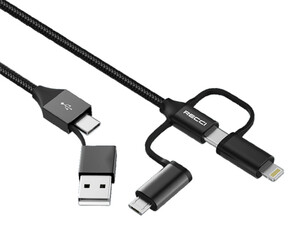 کابل چند سر فست شارژر 6 در 1 رسی Recci - Rtc-T07 6 in 1 Data Cable