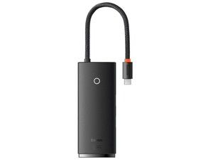 هاب پنج پورت 100 وات همراه با کابل 20 سانتی‌متری بیسوس Baseus Lite Series 5-Port HUB WKQX040002