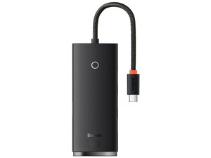 هاب چهار پورت یواس‌بی همراه کابل 25 سانتی‌متری تایپ‎سی بیسوس Baseus Hub Lite Series USB WKQX030301