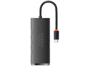 هاب چهار پورت یواس‌بی همراه کابل 25 سانتی‌متری تایپ‎سی بیسوس Baseus Hub Lite Series USB WKQX030301