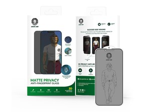 محافظ صفحه نمایش شیشه ای حریم شخصی مات آیفون 13 و 13 پرو گرین Green iPhone 13/13 Pro 3D Matte Privacy Glass