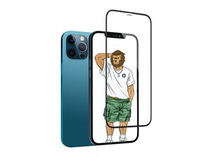 محافظ صفحه نمایش شیشه ای آیفون 12 و 12 پرو گرین Green iphone 12/12 Pro 3D Silicone+ Full Curved &amp; HD Glass