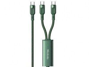 کابل شارژ سریع دو سر تایپ‌سی 1.2 متری مک‌دودو MCDODO Type-C to Type-C+Type-C2 in 1 Fast Charging Data Cabl 100W CA-7470