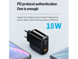 شارژر سریع و کابل شارژ مک دودو Mcdodo CH-723 PD+Quick Charge Travel Charger Set 18W