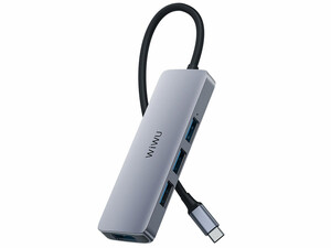 هاب تایپ سی چهار پورت یو اس بی فلزی ویوو WiWU Alpha A440 Pro Usb C Hub 4-in-1