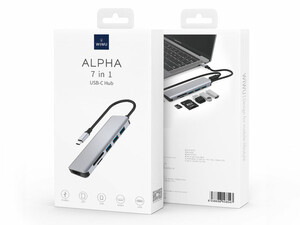 هاب تایپ سی 7 پورت مک بوک فلزی ویوو WiWU Type C Usb C Adapter 7 in 1 For Macbook Alpha 731 HC