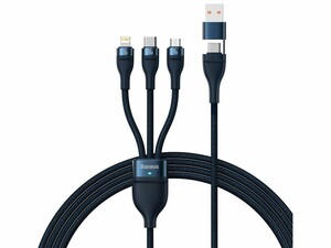 کابل فوق شارژ سریع چند سر 1.2 متری بیسوس Baseus Flash Series Fast Charging Cable 100W CASS030103
