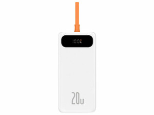 پاوربانک 10000 فست شارژ با کابل لایتنینگ بیسوس Baseus Power Bank 10000mAh 20W PPBLK-02