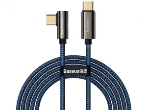 کابل سوپر فست شارژ تایپ‌سی به تایپ‌سی 2 متری بیسوس Baseus Legend Series Elbow Fast Charging 100W 5A CACS000703