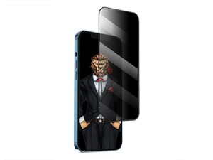 محافظ صفحه نمایش شیشه ای پرایویسی ضد ضربه آیفون گرین Green iPhone 12/12 Pro Anti-Shock 3D Unbreakable Privacy Glass