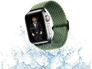 بند پارچه ای اپل واچ 42 و 44 میلی‌ متر گرین Green Apple Watch 42/44mm Braided Solo Loop Adjustable Strap