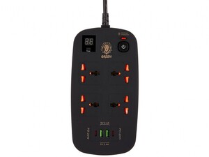 چند راهی برق هوشمند 4 سوکت و 2 یو‌اس‌بی و 2 تایپ‌سی گرین Green Multiport Smart Power Socket 3500W 3M GNPS2PDWH