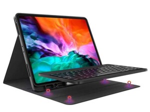 کاور کیبورددار آیپد پرو گرین Green Leather Case Wireless Keyboard iPad Pro 11 2020