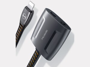 مبدل لایتنینگ به لایتنینگ و صدا مک دودو Mcdodo CH-634 Lightning to Lightning &amp;3.5mm Adapter