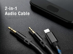 کابل صدا لایتنینگ Mcdodo 2-in-1 Audio Cable