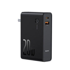 شارژر دیواری 20 وات و پاوربانک 10000 بیسوس Baseus Power Bank Power Station US PPNL010001