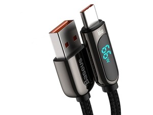 کابل یواس‌بی به تایپ‌سی بیسوس Baseus CASX020101 66W USB to USB-C / Type-C Digital Display Fast Charging Data Cable 2M