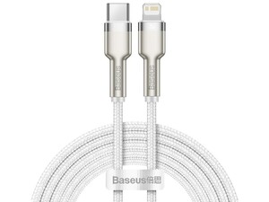 کابل شارژ سریع  تایپ‎سی به لایتنینگ 2 متری بیسوس Baseus Cafule Series Metal Data Cable Type-C to iP PD 20W CATLJK-B01