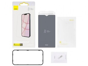محافظ صفحه نمایش شیشه‌ای بیسوس پک دوتایی Baseus Tempered glass 0.3mm for iPhone 13/13 Pro SGBL030102