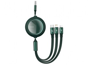 کابل شارژ سریع سه سر بیسوس Baseus Bright Mirror Retractable 66W 1.2m Cable CAMLC-MJ01