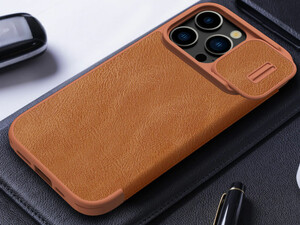 کیف کلاسوری آیفون 15 پرومکس نیلکین Nillkin Apple iPhone 15 Pro max Qin Pro leather case