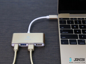هاب آداپتور تایپ سی بیسوس Baseus Sharp Series Type-C To Type-C+3 HUB Adapter