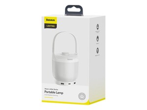 چراغ خواب قابل حمل بیسوس Baseus Moon-white Knob Stepless Dimming Portable Lamp
