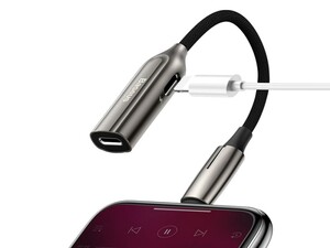 مبدل لایتنینگ به 2 لایتنینگ بیسوس Baseus Audio Converter L55 2in1 Male to Dual ip Famale Adapter