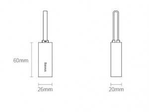 مبدل تایپ سی و یو اس بی به RJ45 بیسوس Baseus Steel Cannon Series USB A &amp; Type-C To LAN Adapter