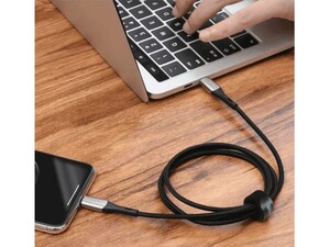 کابل شارژ و انتقال داده تایپ سی به لایتنینگ بیسوس Baseus Fish Eye Cable Type-C for iPhone 1m 18W PD
