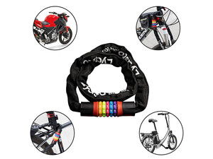 قفل رمزدار دوچرخه رنگین کمانی شیائومی Xiaomi Youpin Lydsto Rainbow Lock Digital Chain Rope Bicycle YM-CHS01