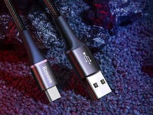 کابل شارژ سریع و انتقال داده میکرو یو اس بی بیسوس Baseus Halo Micro USB Cable 25cm