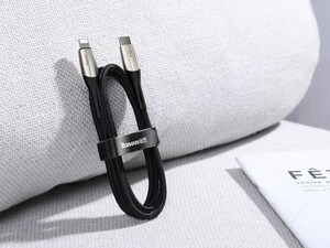 کابل شارژ و انتقال داده سریع تایپ سی به لایتنینگ بیسوس Baseus Horizontal PD Flash Charge Type-C to Lightning Cable 0.5M