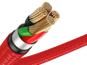 کابل شارژ و انتقال داده لایتنینگ بیسوس Baseus Horizontal Lightning Data Cable 50cm