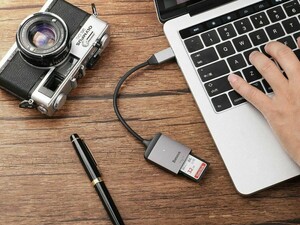 هاب آداپتور تایپ سی به کارتخوان بیسوس Baseus Enjoy Type-C to SD/TF Card Reader Hub Adapter