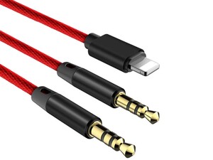 کابل صدا دو سر بیسوس Baseus L33 iP&amp;3.5mm to 3.5mm AUX Audio Cable