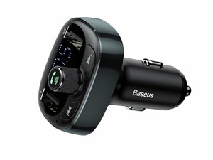 شارژر فندکی فست شارژ ماشین با قابلیت پخش موسیقی و تماس بیسوس S-09 CCALL-TM01