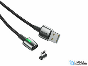کابل آهنربایی لایتنینگ بیسوس Baseus Lightning Zinc Magnetic Cable 1m/2.4A