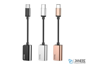 مبدل تایپ سی به تایپ سی و صدا بیسوس Baseus Type-C To Type-C&amp;3.5MM Adapter L40
