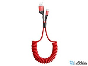 کابل شارژ و انتقال داده لایتنینگ تلفنی بیسوس Baseus Fish eye Spring Lightning Cable 1m