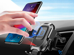 پایه نگهدارنده هوشمند و شارژ بی سیم داخل خودرو بیسوس Baseus Car Wireless Charger Smart Vehicle