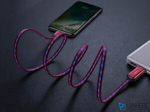 کابل شارژ و انتقال داده لایتنینگ بیسوس Baseus LED Glowing Lightning Data Cable 1m