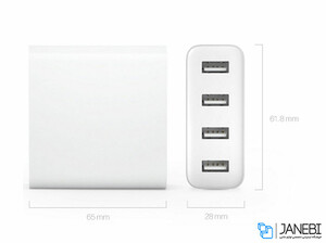 آداپتور 4 پورت شیائومی Xiaomi CDQ01ZM Charge 4Port Wall Charger