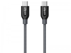 کابل تبدیل USB-C به USB-C 2.0 انکر مدل A8187 PowerLine Plus به طول 0.9 متر