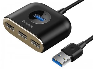 هاب 4 پورت بیسوس مدل Square Round 4 IN 1 USB Hub Adapter CAHUB-AY01