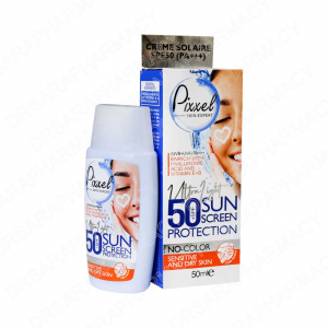 کرم ضد آفتاب SPF50 پیکسل بی رنگ پوست خشک