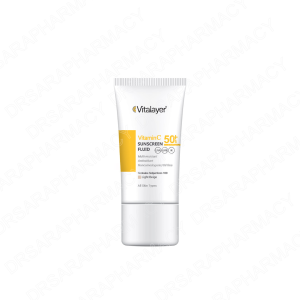 فلوئید ضد آفتاب SPF50 حاوی ویتامین C ویتالیر بژ روشن